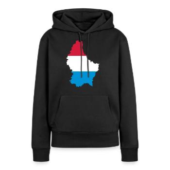 Luxembourg - Sweat à capuche Premium bio Femme - noir - Devant - Julia (174cm)