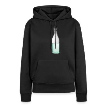 Wasserflasche Flasche Korken - Frauen Premium Bio Hoodie - Schwarz - Vorne - Julia (174cm)