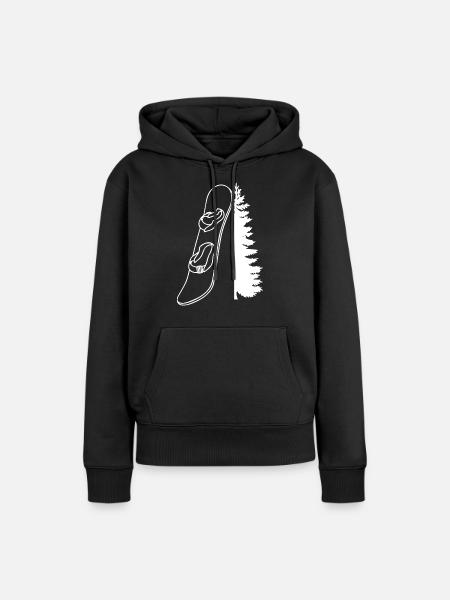 Snowboard Snowboarder - Frauen Premium Bio Hoodie - Schwarz