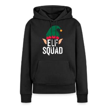 Escouade elfe - Sweat à capuche Premium bio Femme - noir - Devant - Julia (174cm)