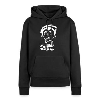 Menschenrechte Fussball Turnier Demonstration Mund - Frauen Premium Bio Hoodie - Schwarz - Vorne - Julia (174cm)
