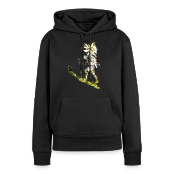 Apporte-moi un edelweiss - Sweat à capuche Premium bio Femme - noir - Devant - Julia (174cm)