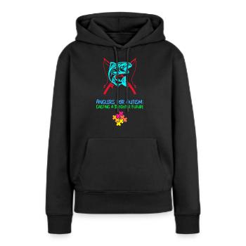 Angler für Autismus sorgen für eine bessere Zukunft - Frauen Premium Bio Hoodie - Schwarz - Vorne - Julia (174cm)