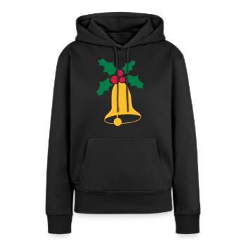 Cloches de Noël - Sweat à capuche Premium bio Femme - noir - Devant - Julia (174cm)