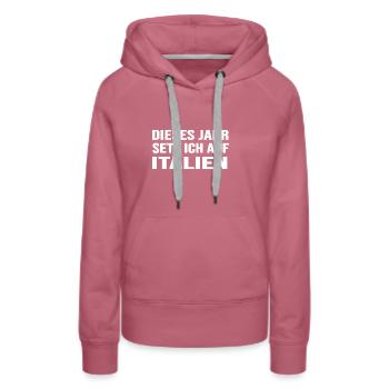 Fußball Fußballexperte Fußballnation Abseits - Frauen Premium Bio Hoodie - Malve - Vorne - Isabella (175cm)