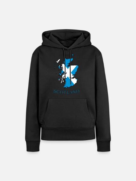 Schottland-Land - Frauen Premium Bio Hoodie - Schwarz