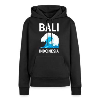 Bali - Sweat à capuche Premium bio Femme - noir - Devant - Julia (174cm)