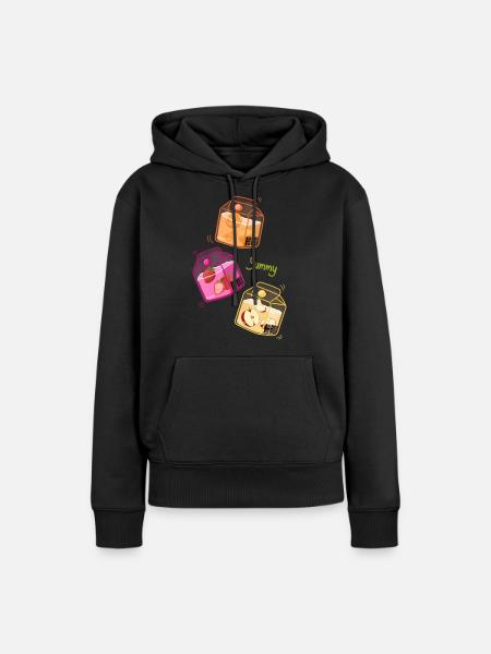 Fruchtiger Saft - Frauen Premium Bio Hoodie - Schwarz
