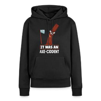 Hache Hache Lancer Hache Hache Lancer Hache Lancer Lancer - Sweat à capuche Premium bio Femme - noir - Devant - Julia (174cm)