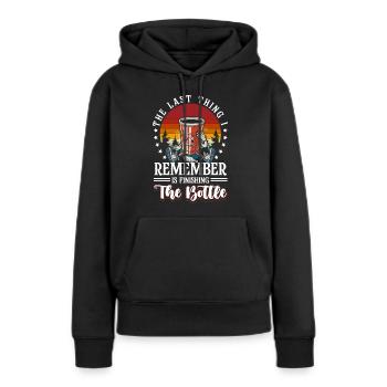 Feier Alkohol Party machen Abfeiern - Frauen Premium Bio Hoodie - Schwarz - Vorne - Julia (174cm)
