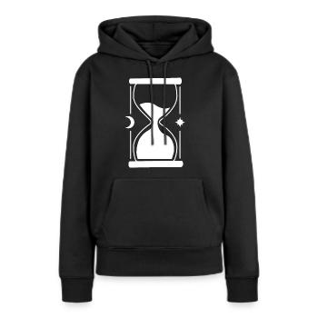 Hourglass - Women’s Premium Organic Hoodie - black - Front - Julia (174cm)