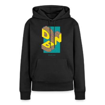 Drum and Bass Bassline Junkie - Frauen Premium Bio Hoodie - Schwarz - Vorne - Julia (174cm)