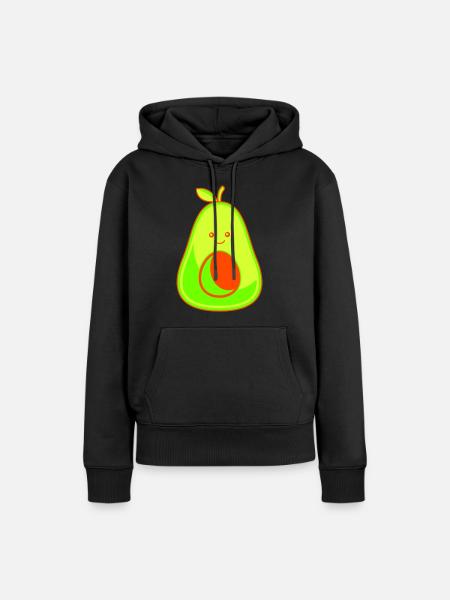 avocado 1 - Frauen Premium Bio Hoodie - Schwarz