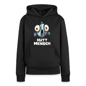 igitt mensch - Frauen Premium Bio Hoodie - Schwarz - Vorne - Julia (174cm)
