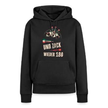 Und Zack Wieder 180 - Frauen Premium Bio Hoodie - Schwarz - Vorne - Julia (174cm)