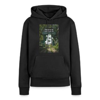 rendre la guerre inabordable - Sweat à capuche Premium bio Femme - noir - Devant - Julia (174cm)