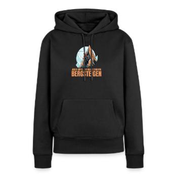 Jeder Gipfel - Frauen Premium Bio Hoodie - Schwarz - Vorne - Julia (174cm)