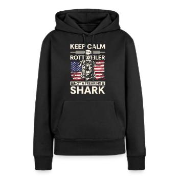 Chien de combat Chiot de race de chien - Sweat à capuche Premium bio Femme - noir - Devant - Julia (174cm)