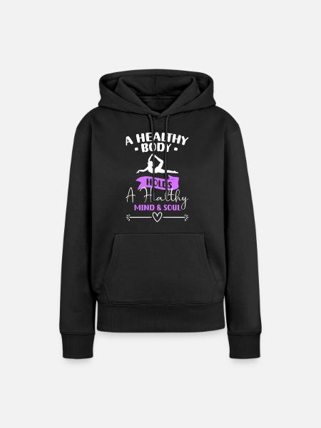 Spa Relax Pflege - Frauen Premium Bio Hoodie - Schwarz