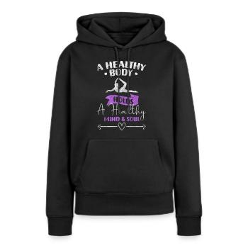 Spa Urlaub Gesundheit Abschalten - Frauen Premium Bio Hoodie - Schwarz - Vorne - Julia (174cm)