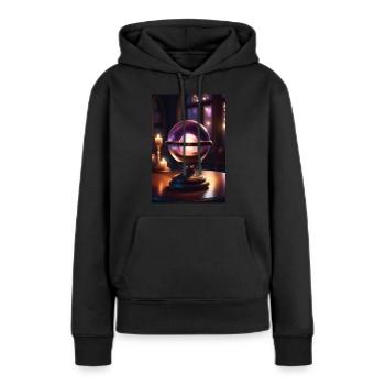 Magische Kristallkugel - Frauen Premium Bio Hoodie - Schwarz - Vorne - Julia (174cm)