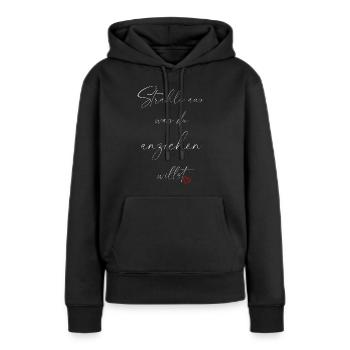 Love - Liebe Love - Liebe Love - Liebe Love - Sweat à capuche Premium bio Femme - noir - Devant - Julia (174cm)
