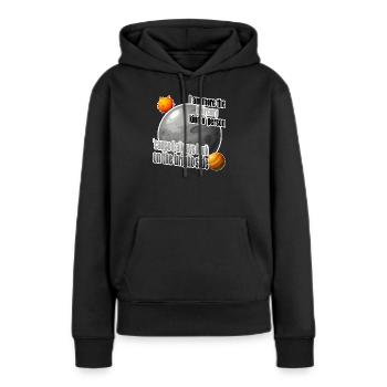 Je suis plutôt du genre Mercure - Sweat à capuche Premium bio Femme - noir - Devant - Julia (174cm)