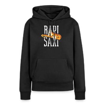 Saxofon - Frauen Premium Bio Hoodie - Schwarz - Vorne - Julia (174cm)