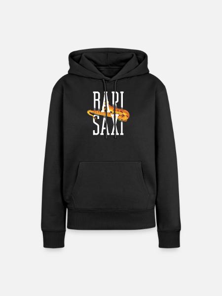 Saxofon - Frauen Premium Bio Hoodie - Schwarz