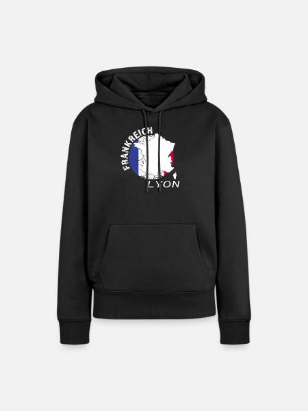 Lyon - Frauen Premium Bio Hoodie - Schwarz