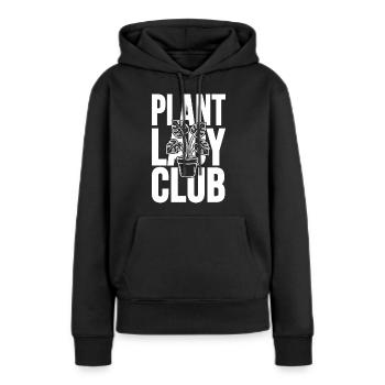Club Plante Monstera - Sweat à capuche Premium bio Femme - noir - Devant - Julia (174cm)