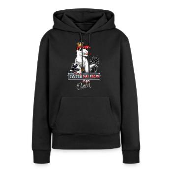 Tatiesaurus New Queen Tatie Dinosaure - Sweat à capuche Premium bio Femme - noir - Devant - Julia (174cm)