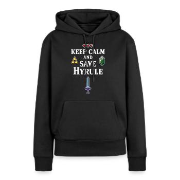 KCaSH bright - Frauen Premium Bio Hoodie - Schwarz - Vorne - Julia (174cm)