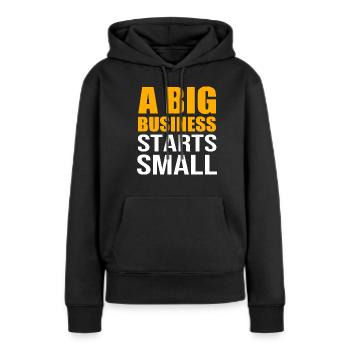 Entrepreneur - Sweat à capuche Premium bio Femme - noir - Devant - Julia (174cm)