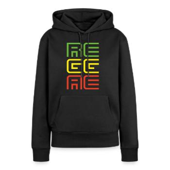 041 - Reggae - Frauen Premium Bio Hoodie - Schwarz - Vorne - Julia (174cm)