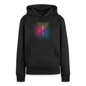 Points je - Sweat à capuche Premium bio Femme - noir - Devant - Julia (174cm)