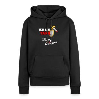 mmorpg tank onlinegame gamer nerd - Frauen Premium Bio Hoodie - Schwarz - Vorne - Julia (174cm)