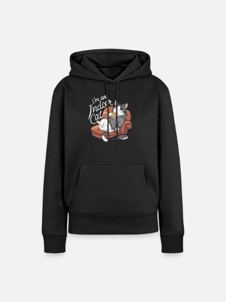 Hauskatze - Frauen Premium Bio Hoodie - Schwarz