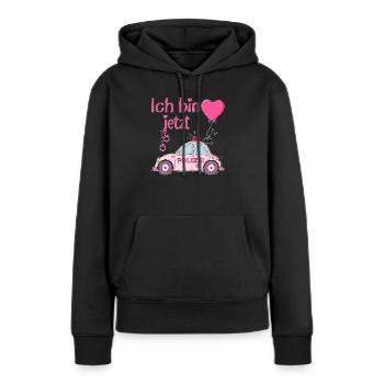 Polizeiauto Ich bin jetzt Geburtstag Rosa - Frauen Premium Bio Hoodie - Schwarz - Vorne - Julia (174cm)