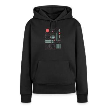 Conception élémentaire - Sweat à capuche Premium bio Femme - noir - Devant - Julia (174cm)