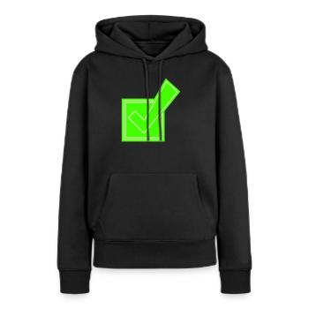Cochez le symbole - Sweat à capuche Premium bio Femme - noir - Devant - Julia (174cm)