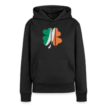 Irlande - Sweat à capuche Premium bio Femme - noir - Devant - Julia (174cm)