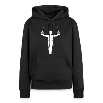 Gymnastik Turnen Akrobatik Geräteturnen Sport - Frauen Premium Bio Hoodie - Schwarz - Vorne - Julia (174cm)