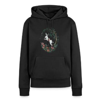 Jump Apart - Art pour les droits des animaux - Sweat à capuche Premium bio Femme - noir - Devant - Julia (174cm)