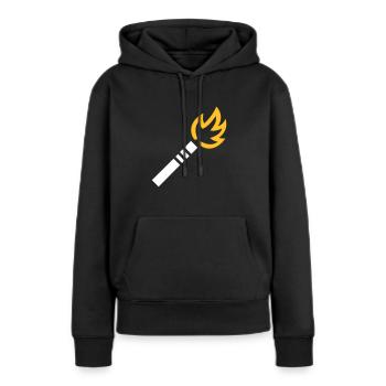 Pyrotechnie - Sweat à capuche Premium bio Femme - noir - Devant - Julia (174cm)