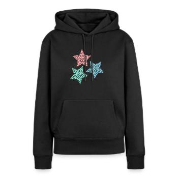 BONNE ANNEE. SAINT SYLVESTRE. NOUVELLE ANNÉE - Sweat à capuche Premium bio Femme - noir - Devant - Julia (174cm)