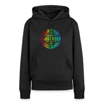 Gamer Jeu En Ligne Jeux Sur Ordinateur Arcade Neon - Sweat à capuche Premium bio Femme - noir - Devant - Julia (174cm)