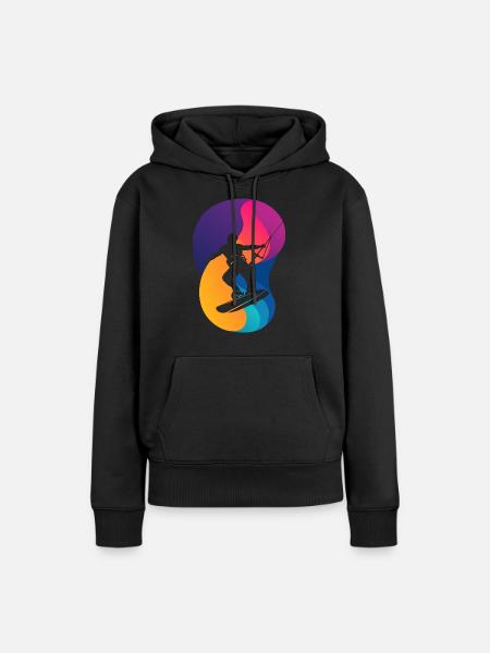 Wakeboarding Wakeboarder - Frauen Premium Bio Hoodie - Schwarz