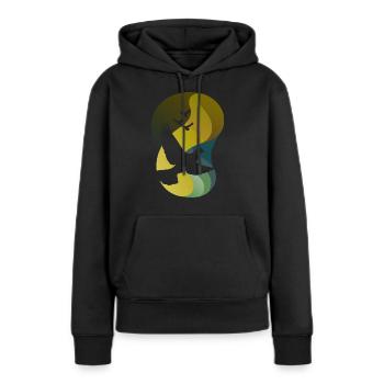 Taube Taubeneier Turteltauben - Frauen Premium Bio Hoodie - Schwarz - Vorne - Julia (174cm)