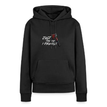 Genau der Tipp, den ich dir verspreche: Halloween - Frauen Premium Bio Hoodie - Schwarz - Vorne - Julia (174cm)